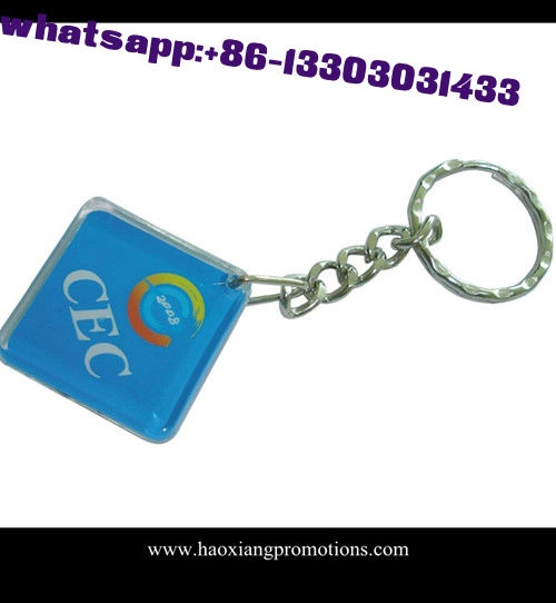 2015 Cheap Custom printed clear plastic acrylic keychain wholesale