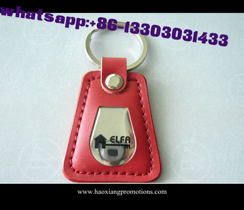 High quality handmade promotional custom metal leather keychain/PU keychain/key ring