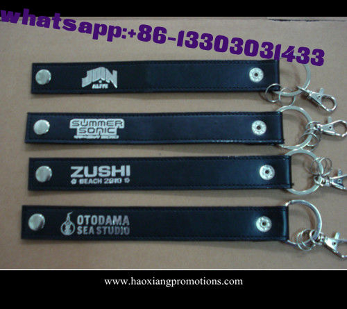 High quality custom genuine leather keychain car leather key chain with gift