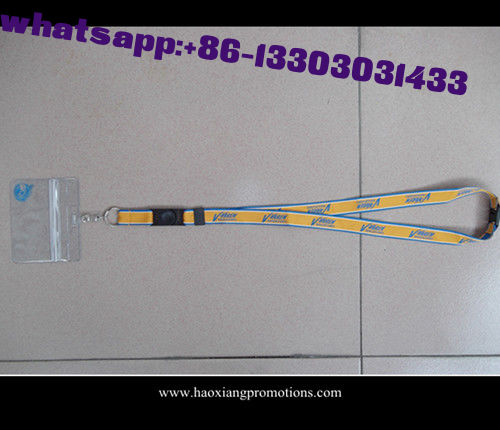 eco-friendly 15*900MM size yellow color  lanyard with sublimation Logo