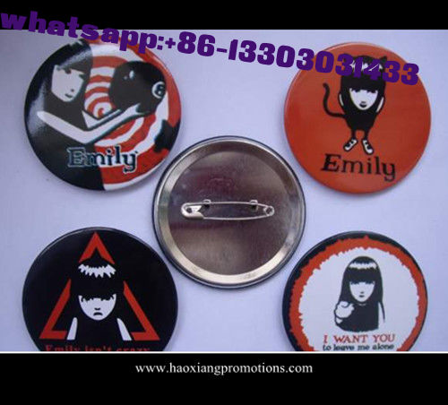 hot sale 20mm dia round shape lovely gift small tin button badge as your require