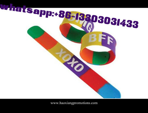 OEM hot-selling promotional custom Reflective Slap Wristband/slap bracelet/slap bands