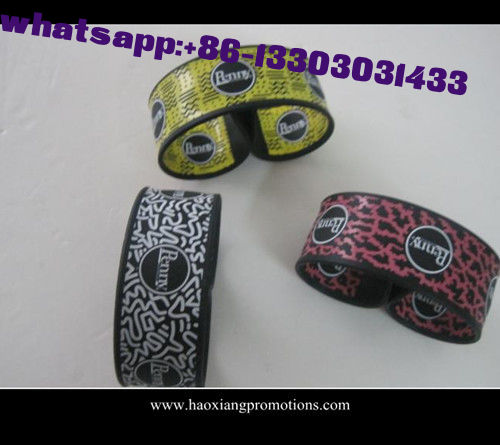costom colorful printed silicone slap wristband wristband/slap bracelet/silicone bracelet