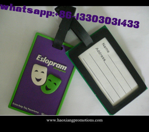 Hot sale Lovely and Colorful Travel Using Cheap Custom PVC Luggage Tag