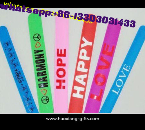 OEM factory promotion gift PVC slap band/PVC slap bracelet/ reflective slap band