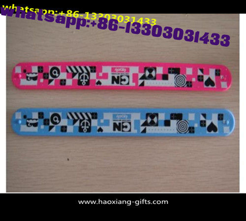 wholesale China supplier promotional gift silicone slap band with printing logo
