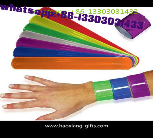 Promotional custom ruler slap bracelet reflective PVC wristband/slap wristbands