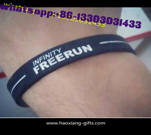 Hot salesblue fashion silicone wristbands/bracelets printing logo for events