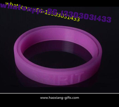 Promotional high quality fitness sports debossed logo silicone wristbands