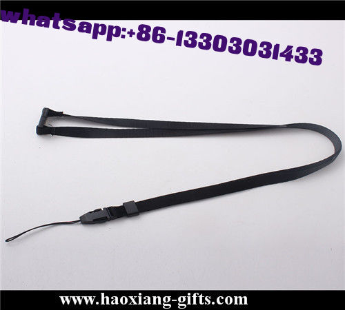 black color custom thermal transfer high end lanyard with logo for promotion