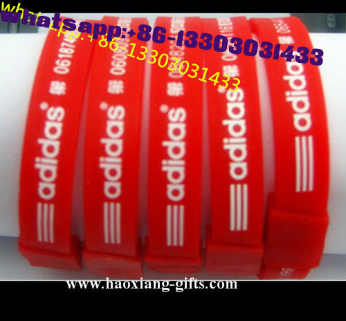 Professional Cheap Custom Adjustable charm Silicone Wristband/bracelet
