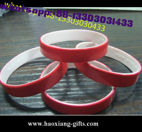 Hot Sale Double Sided Custom Cheap Silicon Bracelet Silicone wristband For Gift
