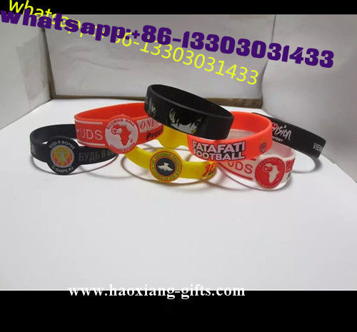Sports and Nautical Style World cup orders processed manufacture silicone bracelet
