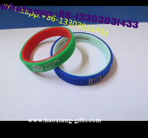 Advertising Top Quality Cheap Silicone Bracelet With Screen Printing logo