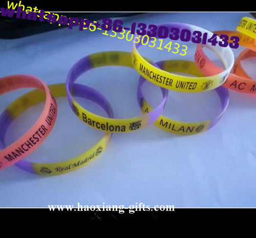 cheap custom silicone bracelets no minimum with debossed color slicone wristbands